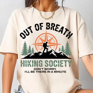 Out Of Breath Hiking Society SVG PNG, Funny Hiking Camper Shirt PNG, Forest Climber Sublimation, Mountain Hiking Png, Nature Explorer Png