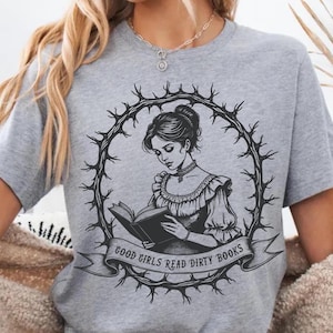 Good Girls Read Dirty Books SVG PNG, Smut Reader Book Club Design, Spicy Romance Reader Art, Funny Retro Book Lover Graphic, Bookish Shirt