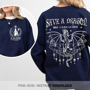 Xaden Riorson SVG PNG, Fourth Wing Fan Shirt Design, Onyx Storm Dragon Rider Png Clipart, Retro Fantasy Book Lover Merch, Two Sided Xaddy