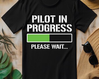 Pilot In Progress Funny Flight School Student PNG, Aviation T-shirt Design