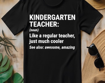 Kindergarten Teacher Definition Funny Teachers PNG, School Teaching T-shirt Design