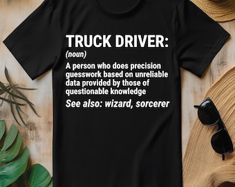 Truck Driver Definition PNG, Funny Trucker T-shirt Design