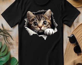 Funny Cat Kitten Graphic PNG, Cat Lover T-shirt Design