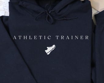 Felpa con cappuccio per allenatore atletico, maglietta AT, maglione sportivo, maglietta per allenatore sportivo, allenamento atletico, personal trainer, regalo per allenatore, a Natale, H037
