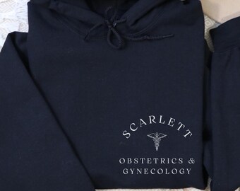 Personalized Obstetrics & Gynecology Hoodie, Custom OBGYN Apparel, Women’s Health Gift, Doctor Crewneck, Medical Professional Hoodie, H042