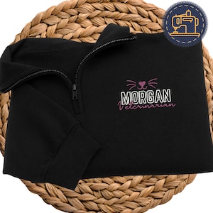 Bluza weterynaryjna, sweter z haftowanym imieniem technika weterynarii, kurtka ratunkowa dla zwierząt, prezent dla pielęgniarki weterynaryjnej, C062