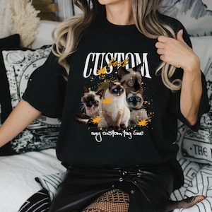 Maglietta personalizzata per animali domestici, maglietta con grafica retrò anni '90, maglietta Bootleg per cani, maglietta Bootleg Rap personalizzata per cani, maglietta Bootleg anni '90 personalizzata, personalizza Bootleg R308