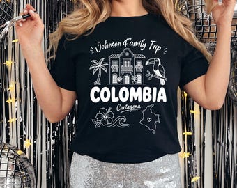 Customized Colombo Summer Family Name T-Shirts, Holiday Adventure Tropical Shirts