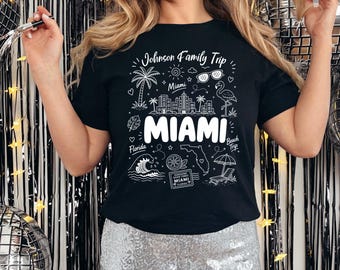 Summer Miami Beach Vacation Family T-Shirts, Adventure Holiday Trip Shirts