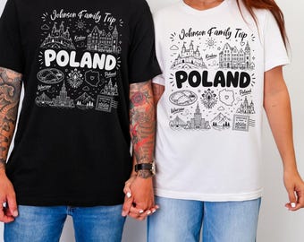 Customized Poland Family Name T-Shirts, Polish Culture National Shirts
