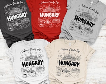 Hungary Budapest Family Vacation Trip T-Shirts, Custom Name Holiday Famous Landmark Shirts