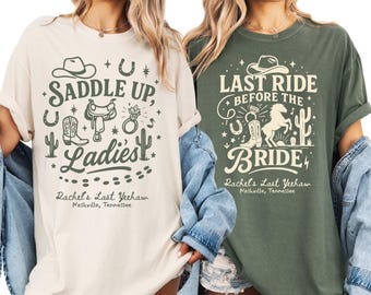 Custom Last Rodeo Bachelorette Shirt, Cowgirl Bachelorette Party Shirt for Bride, Nashville Shirt, Western Bach Bridesmaid Gift, A026