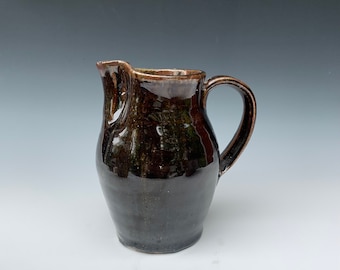 Radiant Amber Wood Fired Pitcher by Lynn Isaacson