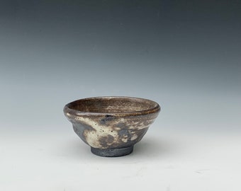 Black and White Salt Fired Small Bowl by Lynn Isaacson