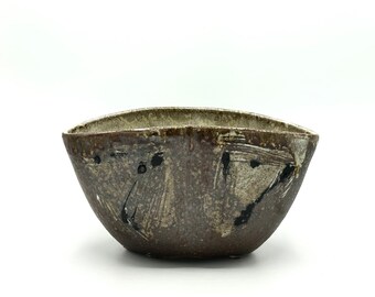 Black and White Salt Fired Altered Vase by Lynn Isaacson