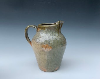 Natural Blush Wood Fired Pitcher by Lynn Isaacson