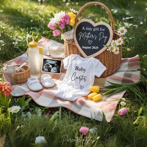 Mothers Day Pregnancy Announcement Digital Baby Announcement Digital Social Media Neutral Boho Pregnancy Reveal Editable Template A0051