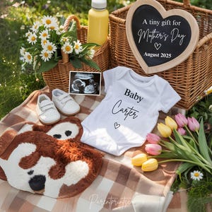 Mothers Day Pregnancy Announcement Digital Baby Announcement Digital Social Media Neutral Boho Pregnancy Reveal Editable Template A0053