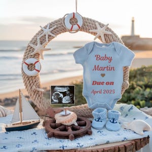 Boy Pregnancy Announcement Digital Baby Announcement Blue Gender Reveal Its a boy baby  Announcement Social Media Reveal editable Baby Boy