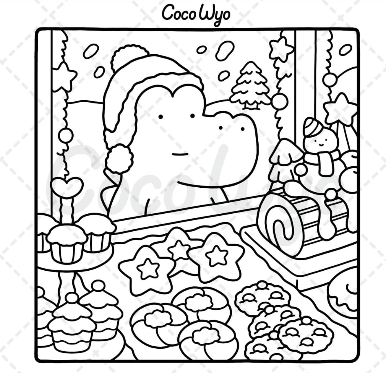 Coco Wyo Comfy Days Digital Cute Coloring Book 40 Pages Instant ...