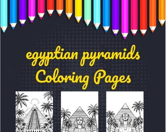 Libro para colorear de las pirámides egipcias: Aventura en el antiguo Egipto (PDF)