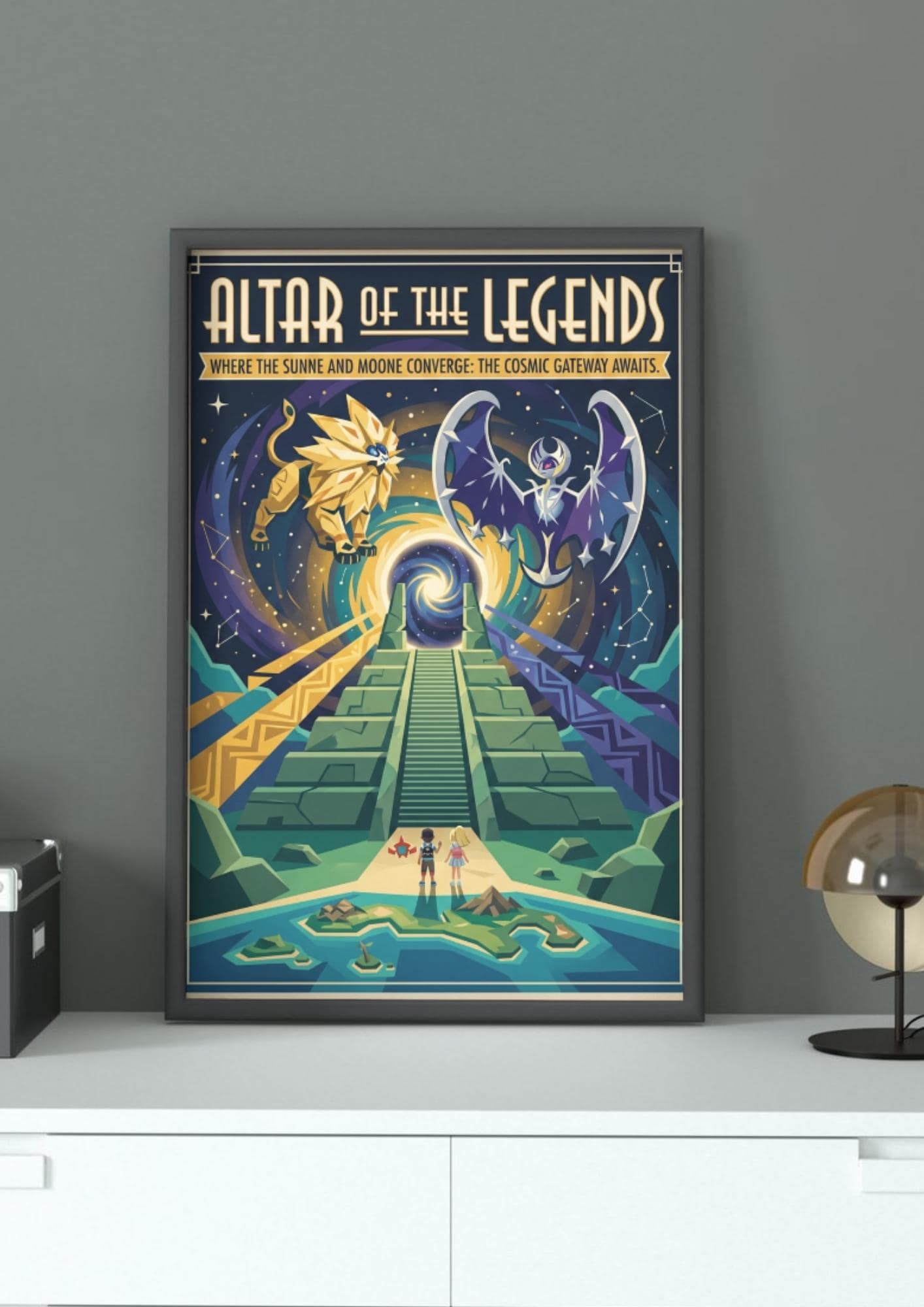 Solgaleo and Lunala Poster (pokémon Sun & Moon Inspired) | Alola