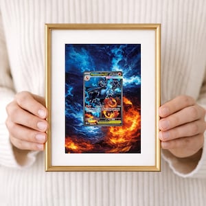 Pokemon Mega Charizard X - Pure Background (Not Extended/Expanded) Digital Print | Printable 4x6 & 6x9