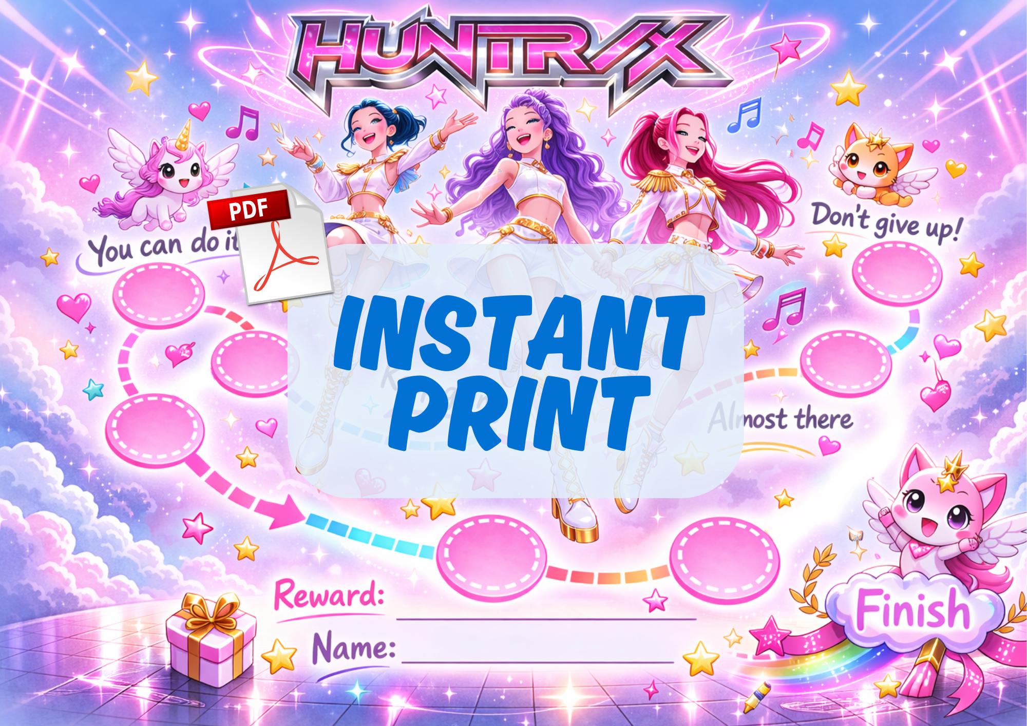 Kpop Demon Hunters (huntrix) - Inspired Reward Chart - Digital Instant ...