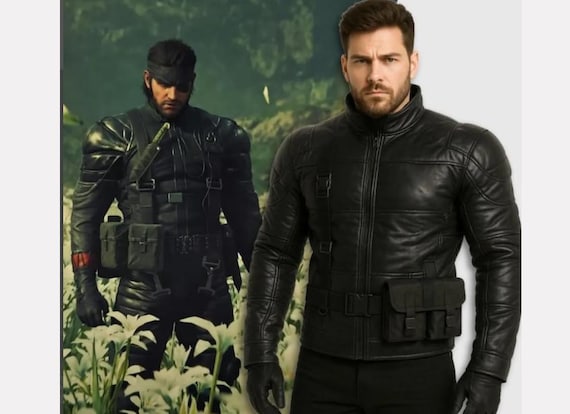 Metal Gear Solid Delta Leather Jacket | Big Boss Snake Cosplay