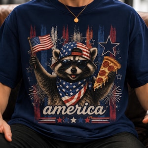4th of July Raccoon PNG, Patriotic Raccoon Funny America PNG, USA Raccoon Clipart, Independence Day America 250 Years Png
