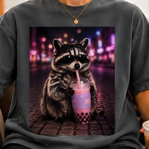 Raccoon Drink PNG Digital Download, Energy Drink Lover Shirt Design Funny Raccoon Meme Tee  Trendy Raccoon Sunglasses Animal