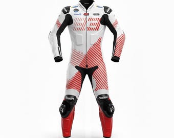 CE Armor Motorcycle Racing Suit | Custom Made RSTA Moto One Piece Motorbike Riding Leathers