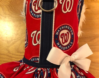 Kleines Hunde Rüschengeschirr, Washington Nationals, Made in USA, Hundegeschirr, Haustierkleidung, Nats