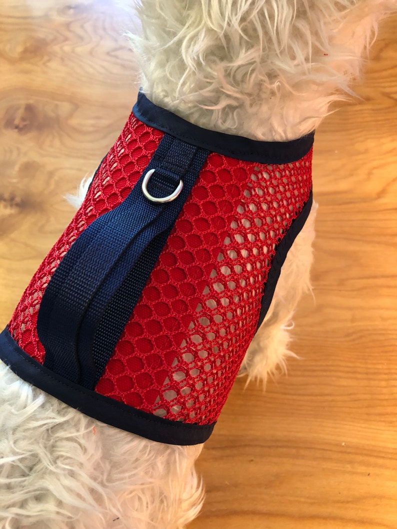 Grab handle Small Dog Harness Breathable mesh Made in USA Etsy