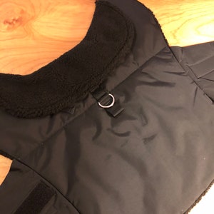 Westie Black Waterproof, insulated, breathable Sherpa Lined Dog Winter Jacket, Dog Coat, Dog Jackets, Dog Jacket image 4