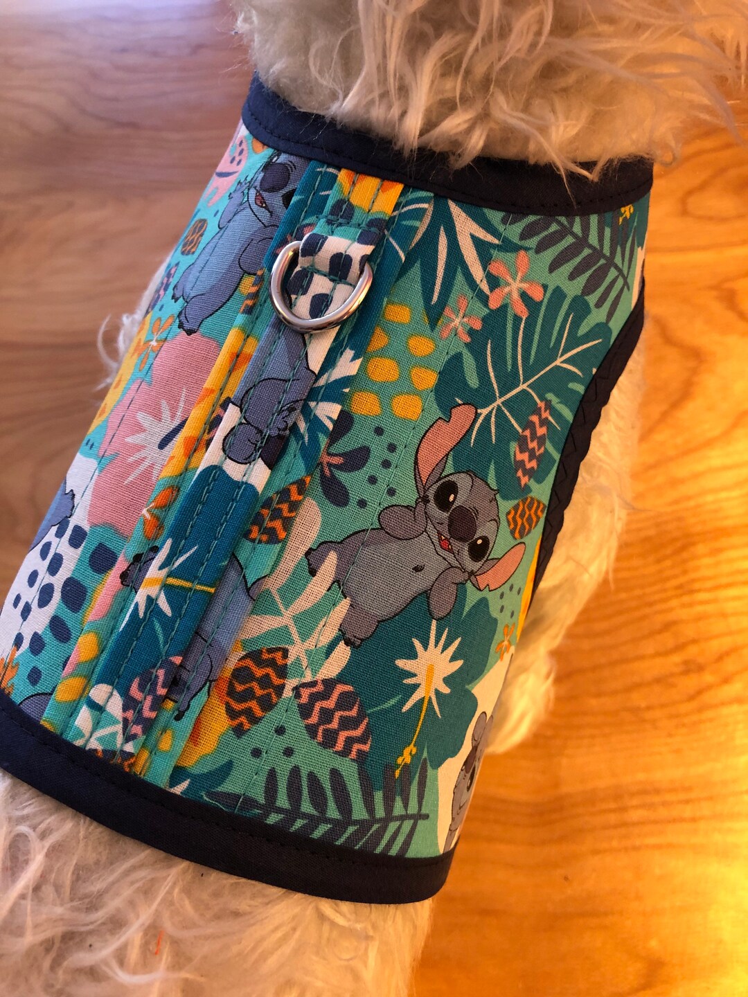Stitch Inspired Small Dog Harness, Made in USA, Dog Harnesses, Pet