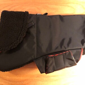 Westie Black Waterproof, insulated, breathable Sherpa Lined Dog Winter Jacket, Dog Coat, Dog Jackets, Dog Jacket image 2