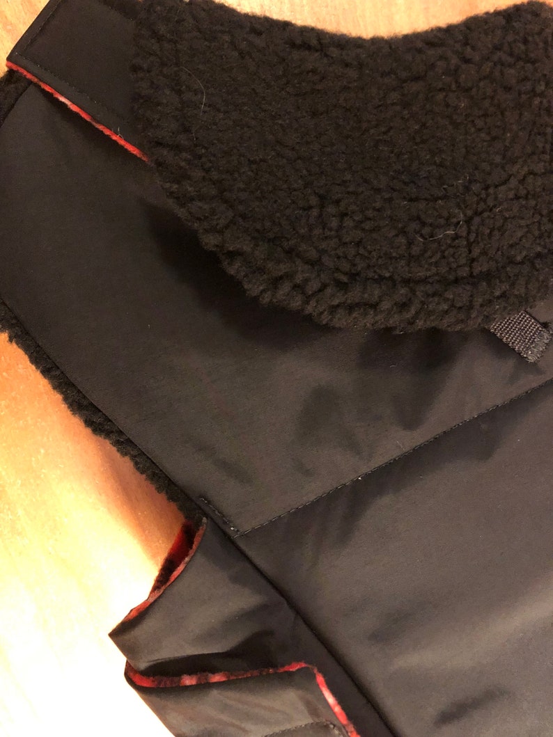 Westie Black Waterproof, insulated, breathable Sherpa Lined Dog Winter Jacket, Dog Coat, Dog Jackets, Dog Jacket image 3