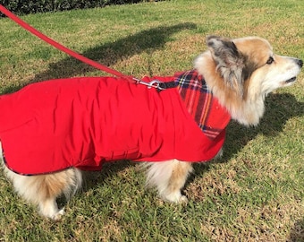 Red Waterproof, Thinsulate insulated, breathable fleece or sherpa Lined  Dog Winter Jacket, Dog Coat, Dog Jackets, Dog Jacket