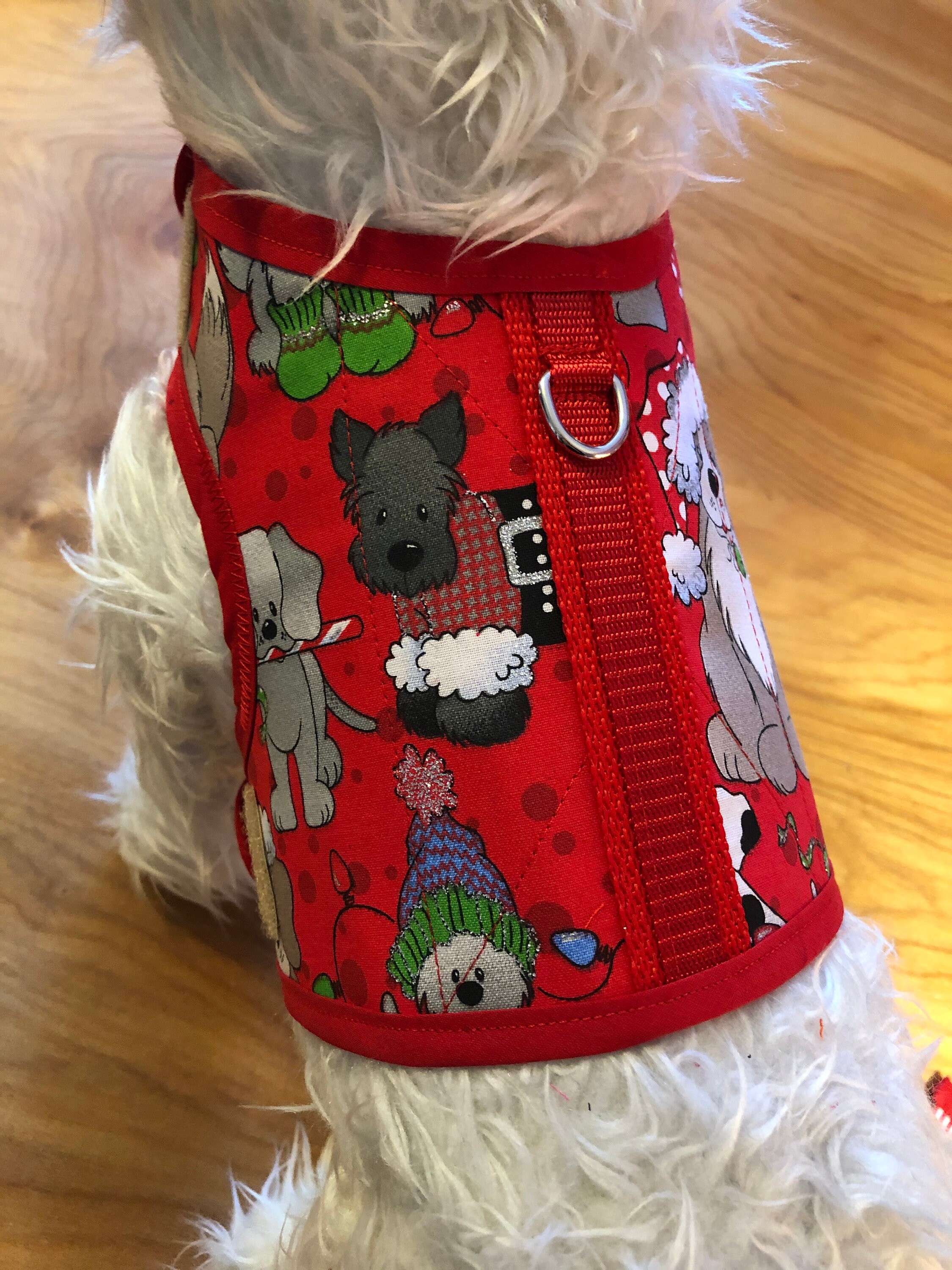 Christmas pups Small Dog Harness dog harnesses pet Etsy