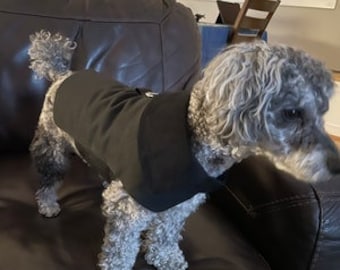 Small Dog Denim cotton Lined Harness Jacket, Dog Jacket, Dog Jackets, Dog Coat