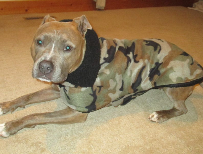 Camo Fleece Sherpa Lined Dog Jacket Dog Jackets Dog Coat Etsy