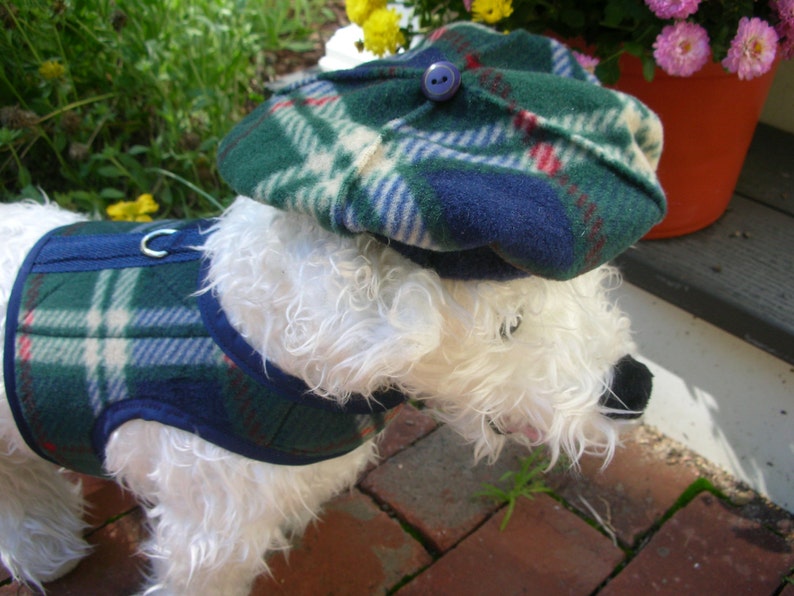 British Plaid Dog Beret Hats for Dogs Dog Hat Etsy
