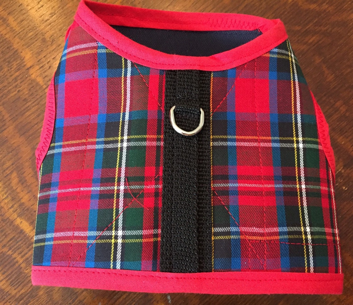 Classic Tartan Plaid Small Dog Harness dog harnesses Made in Etsy