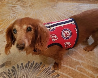 Arnés para perros pequeños, Washington Nationals, fabricado en EE. UU., arneses para perros, ropa para mascotas, Nats