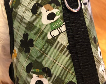 St Pats Pup n Plaid  Small Dog Harness, Made in USA, st Patricks Day