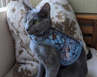 Custom Cat Harness Made in USA, Cat harness, cat harnesses, pick a print