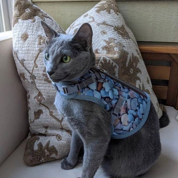 Custom Cat Harness Made in USA, Cat harness, cat harnesses, pick a print
