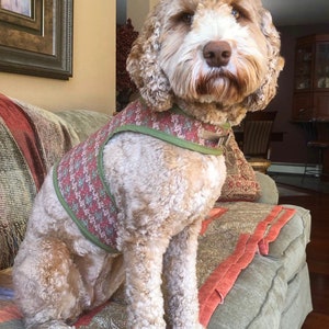 Trisan Houndstooth Plaid Small Dog Harness Made in USA