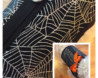 Halloween Spider web Pequeno Peitoral para Cães Feito nos EUA, peitoral para cães, peitorais para cães